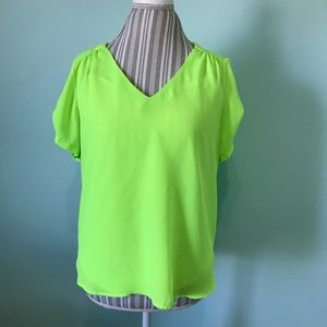 Amazing Lime Green Blouse Size Large